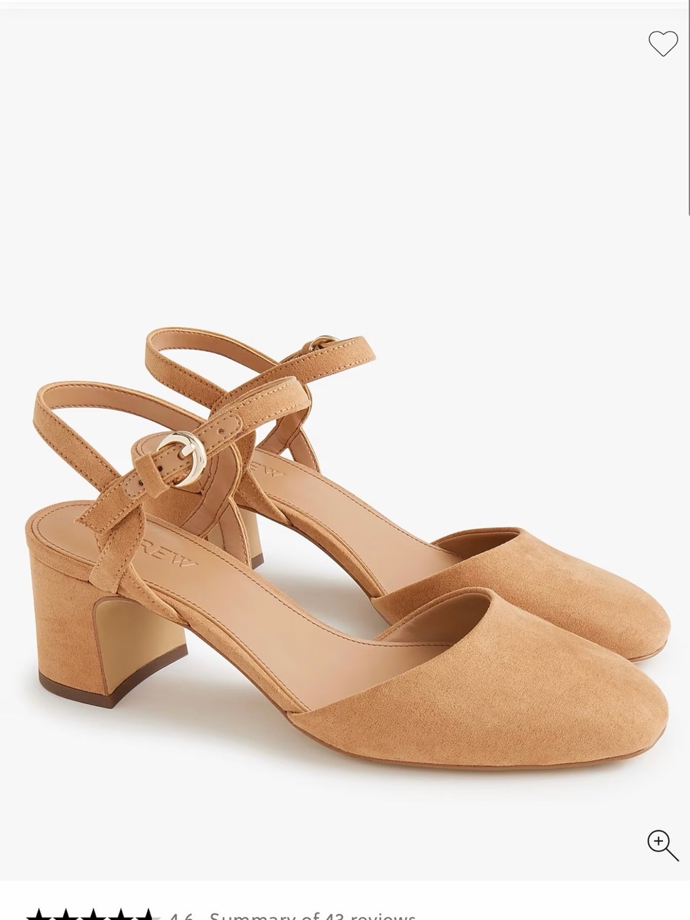 J. Crew Blush Suede Ankle-Strap Block Heels Shoes Size 9